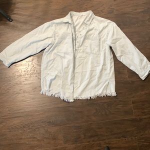 Oversized denim shacket